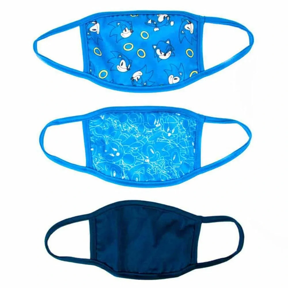 Sonic 3 Pack Youth Face Covers